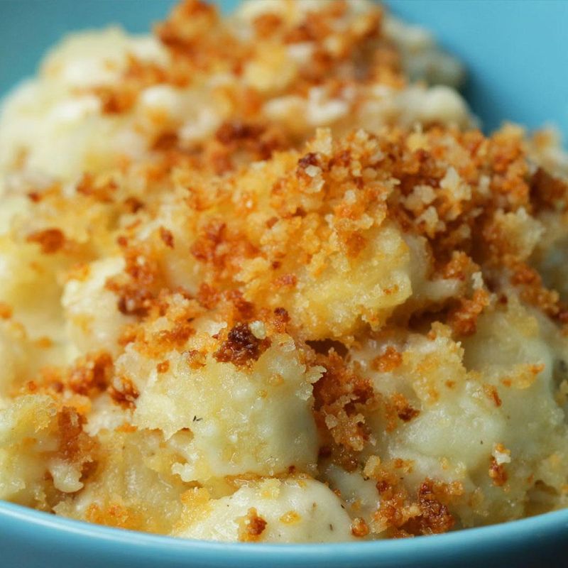 Gnocchi Mac and Cheese Style with Cheddar Breadcrumbs