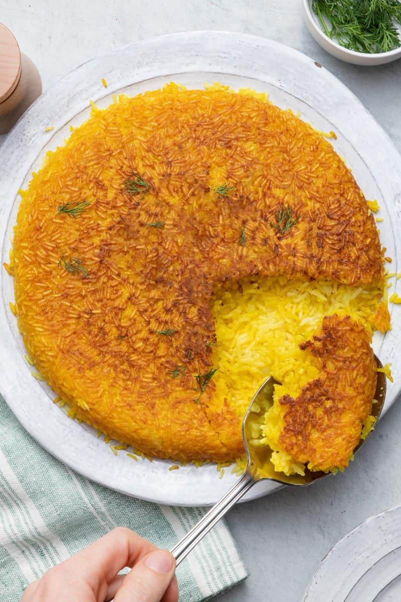 Persian Saffron Rice (Tahdig)
