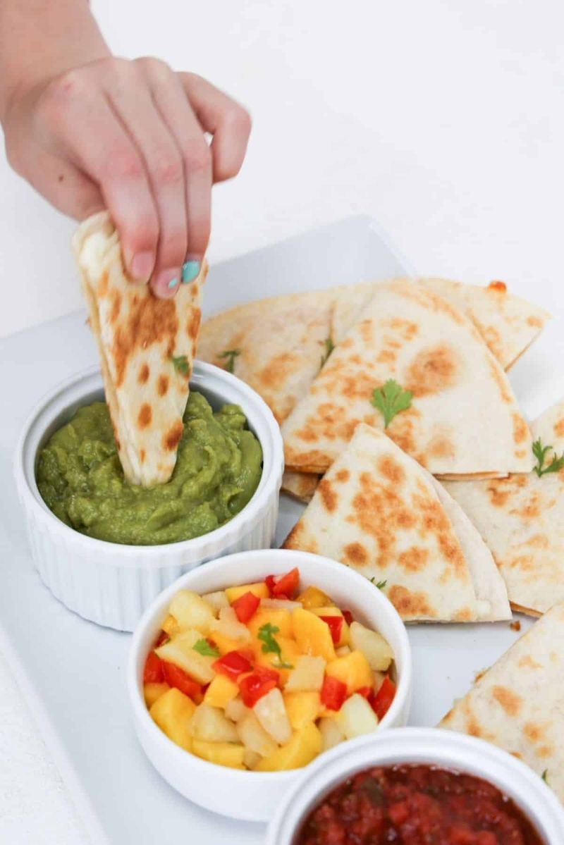 Cheese Quesadilla Triangles
