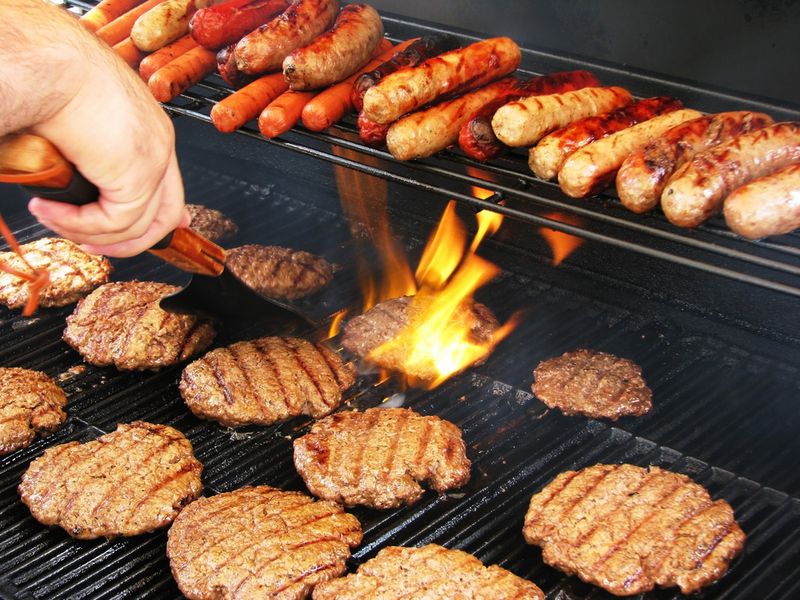 Cheeseburger and Hot Dog Cookout Supper