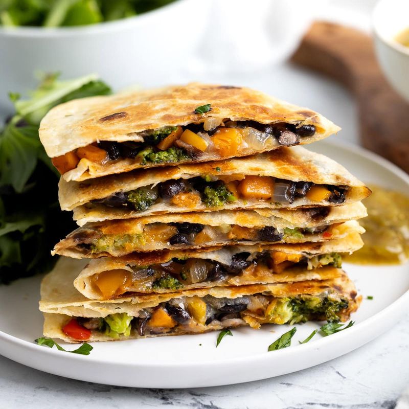 Quesadillas with Leftover Fillings