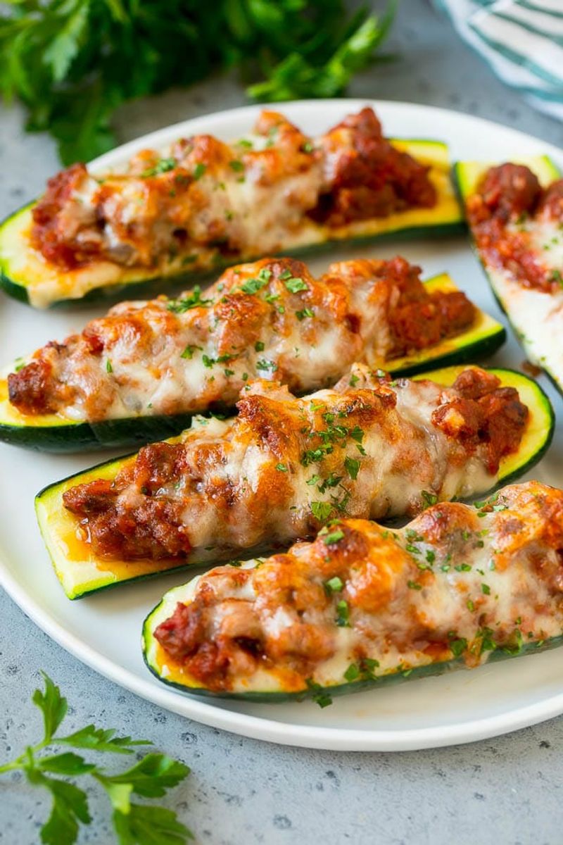 Beef and Zucchini Boats