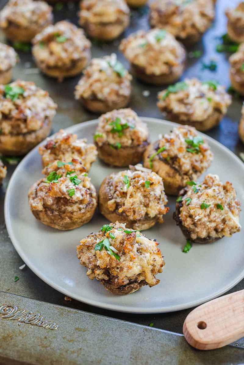 Stuffed Mushrooms with Sausage
