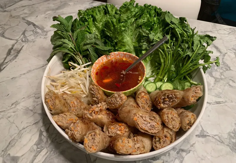 Roll It Into Pasta Spring Rolls
