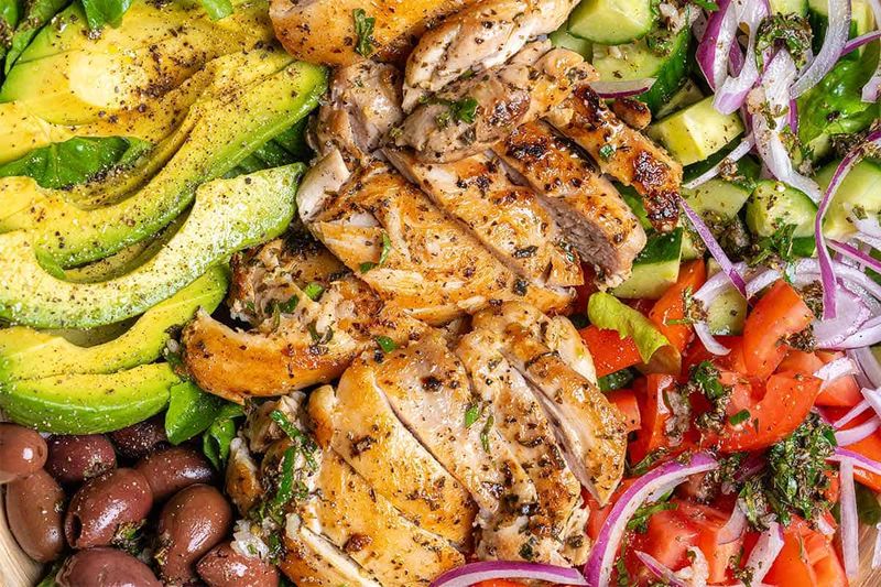 Lemon Chicken Avocado Salad