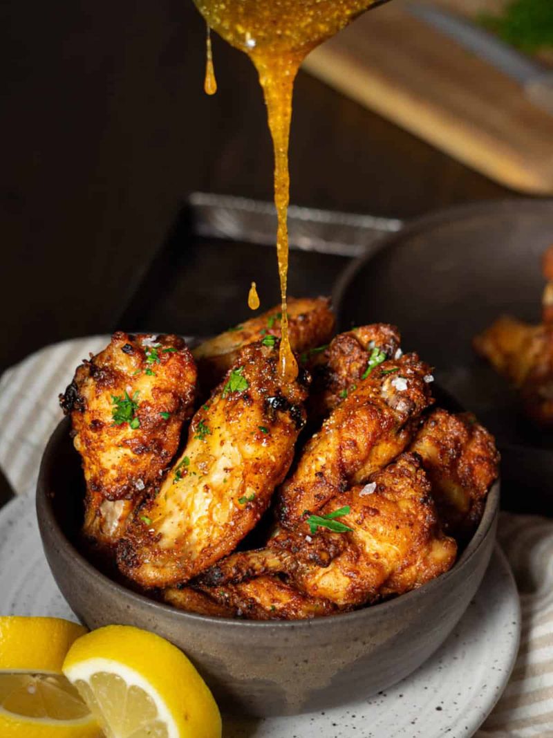 Honey Lemon Glazed Chicken Wings
