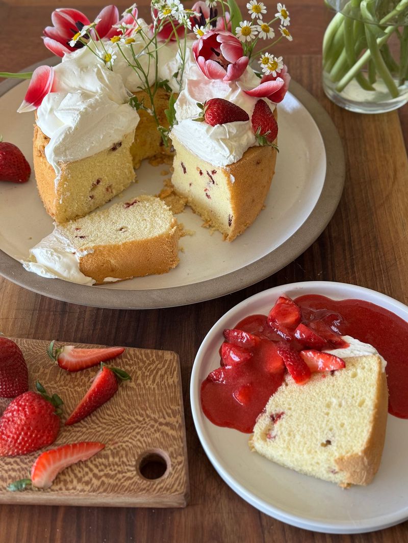 Strawberry Chiffon Cake