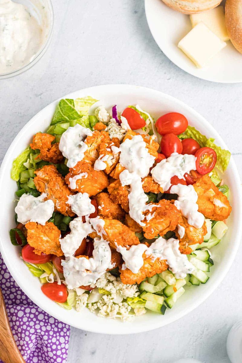 Buffalo Chicken Salad with Blue Cheese Dressing