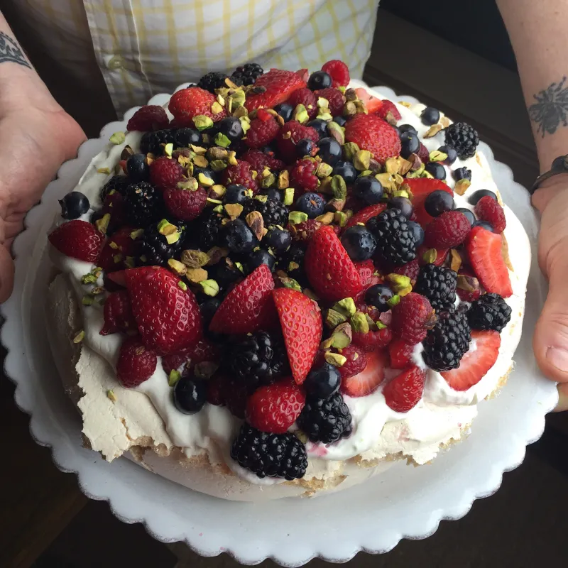 Spring Fruit Pavlova