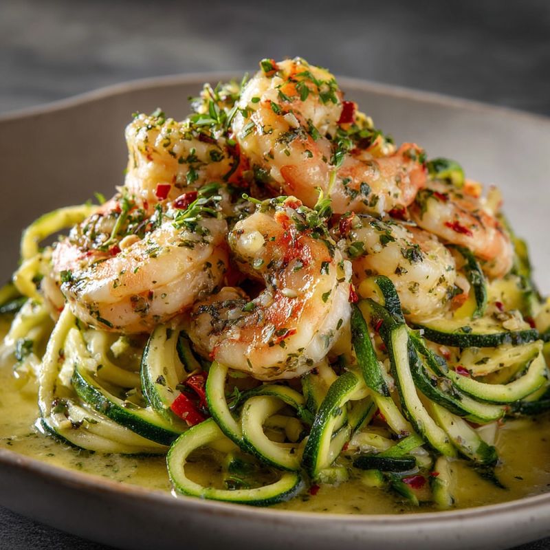 Garlic Butter Shrimp with Zucchini Noodles