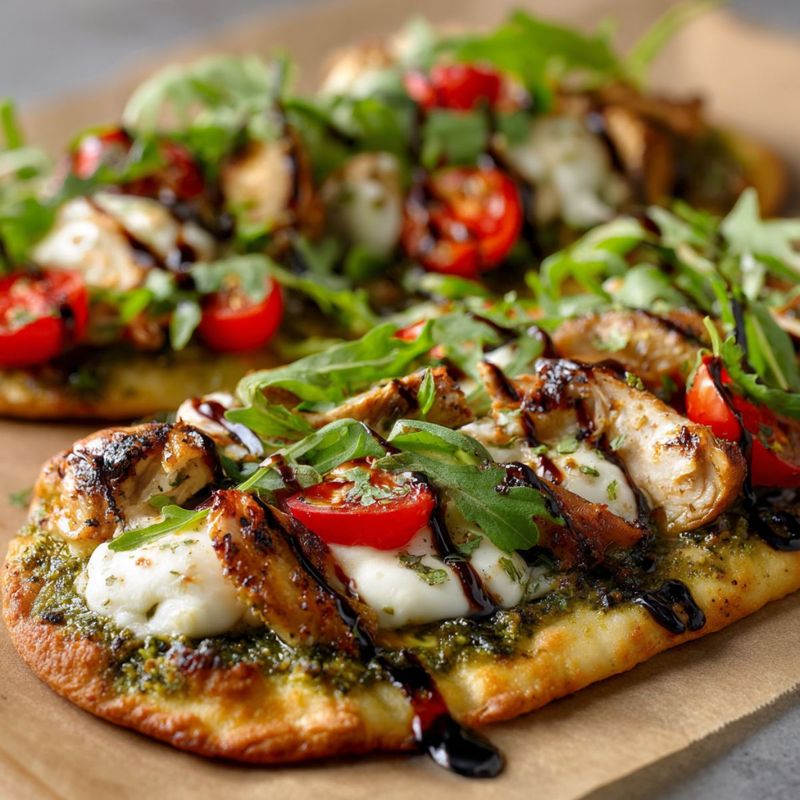 Pesto Chicken Flatbread