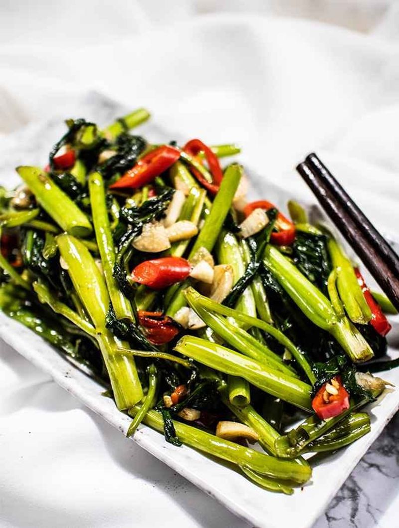 Stir-Fried Greens With Garlic And Chili