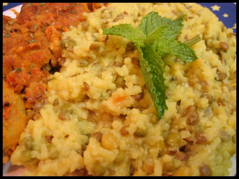 Italian Risotto and Indian Khichdi