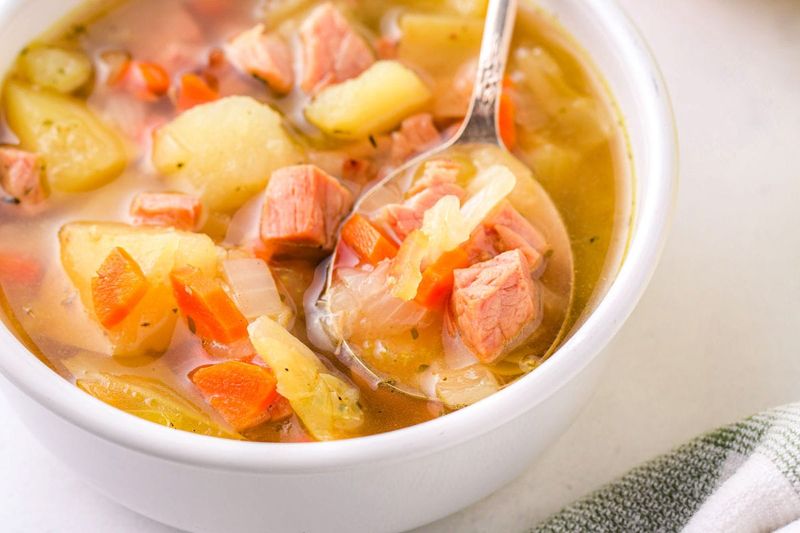 Cabbage Soup with Ham and Potatoes