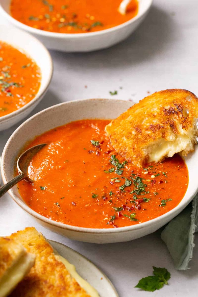 Grilled Cheese And Tomato Soup