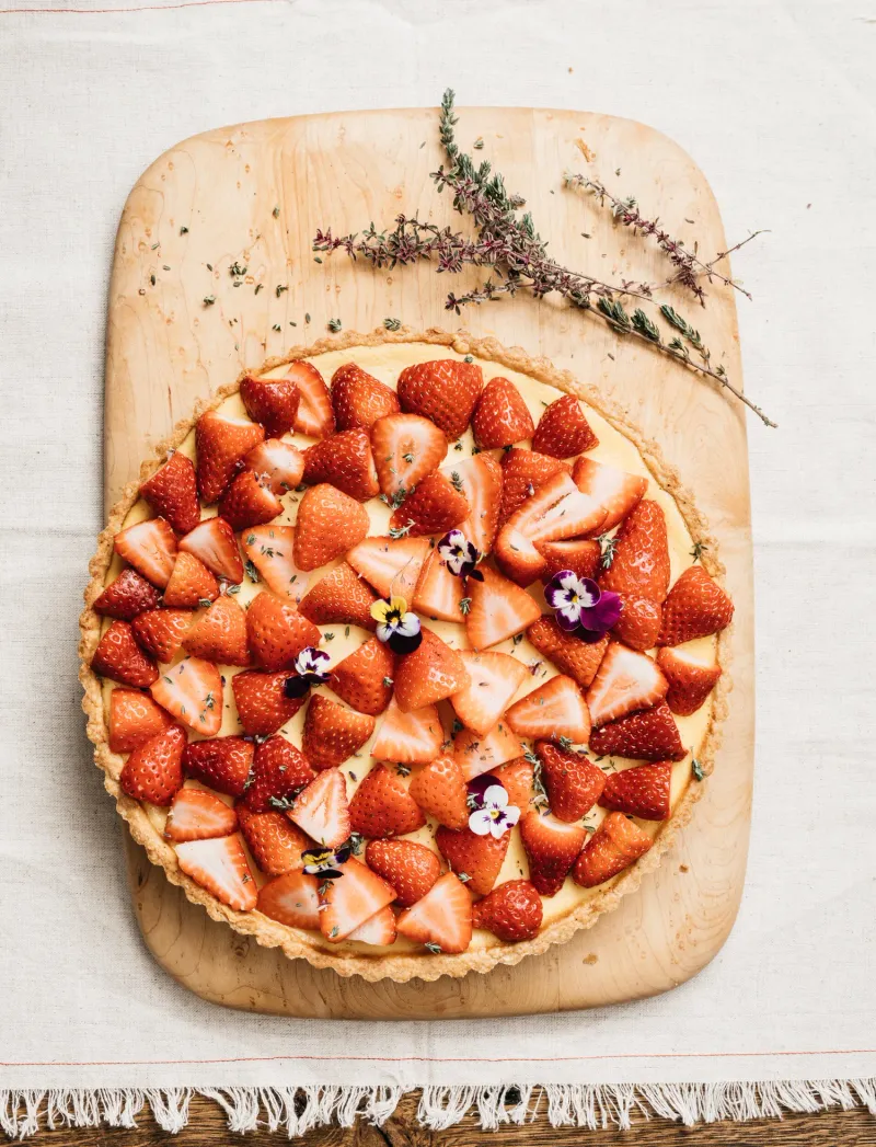 Honey Ricotta Tart with Spring Fruit