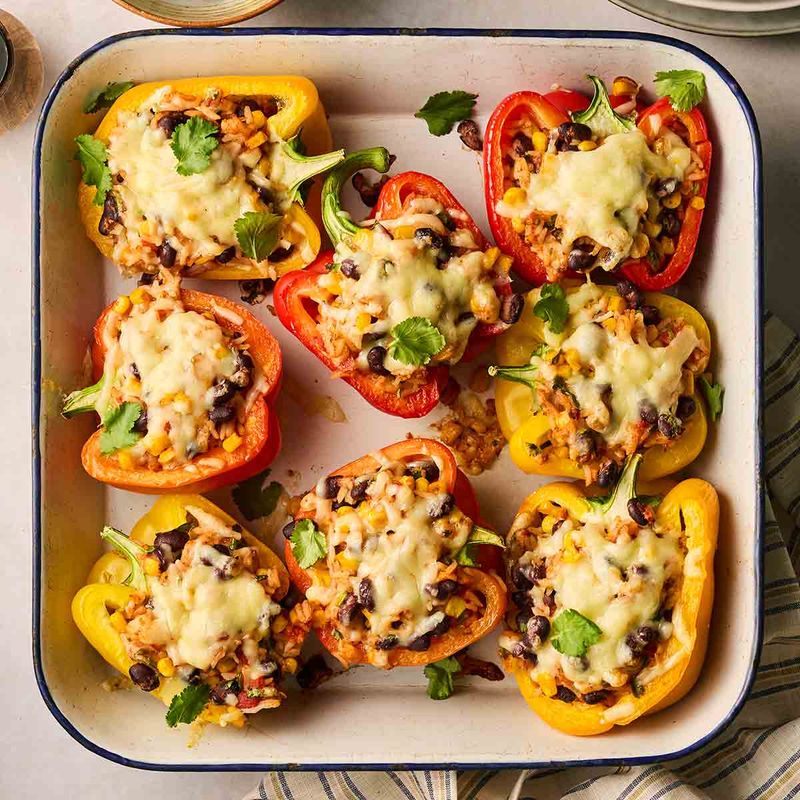 Stuffed Bell Peppers (Microwave Method)