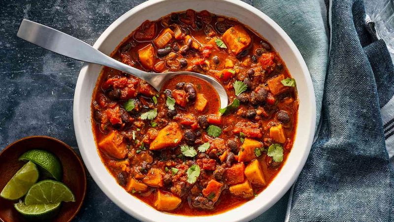Sweet Potato and Black Bean Chili Soup