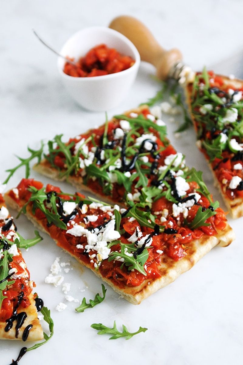 Layered Into a Flatbread or Pizza