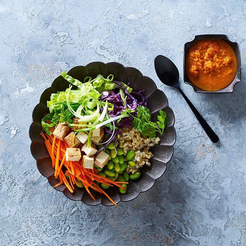 Edamame and Brown Rice Salad Bowls