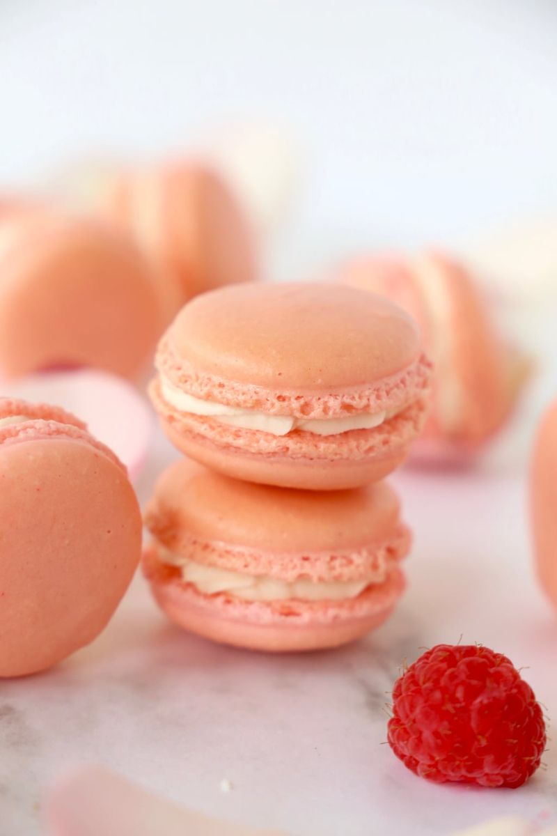 Raspberry Macarons