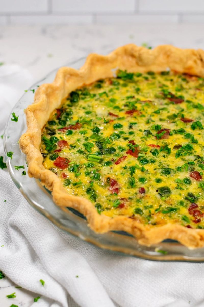 Pea And Bacon Quiche
