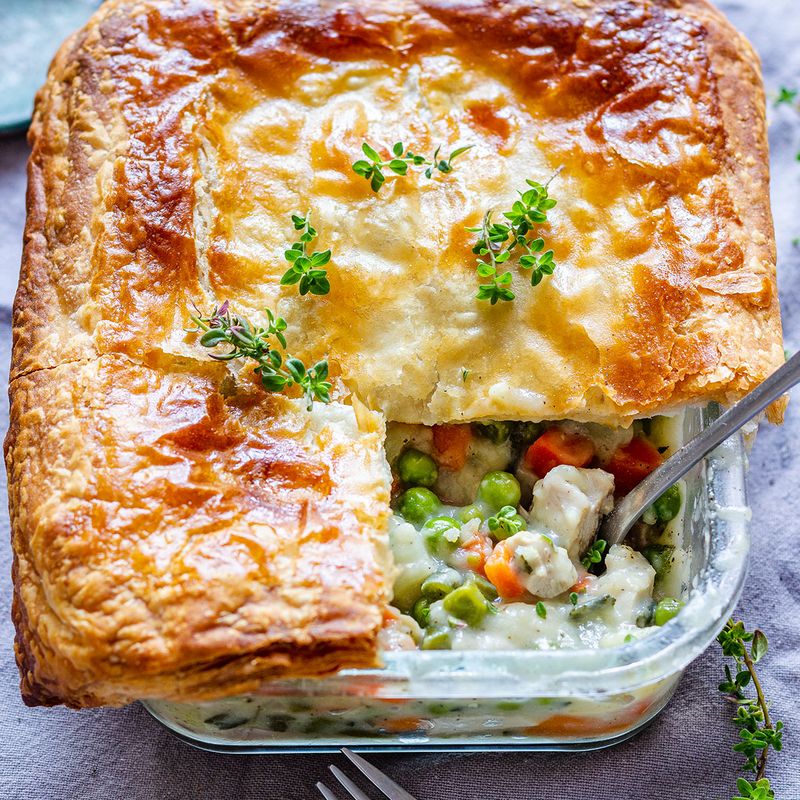 Pea And Chicken Pot Pie