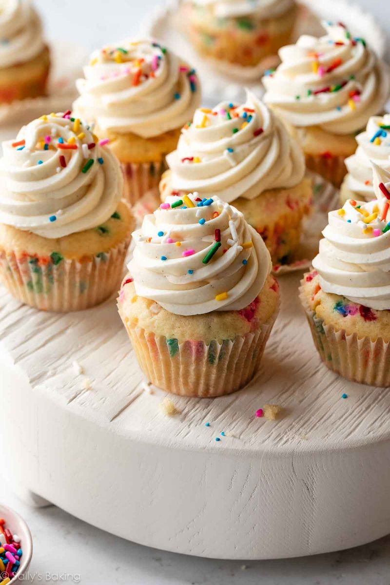 Confetti Sprinkle Spring Cupcakes