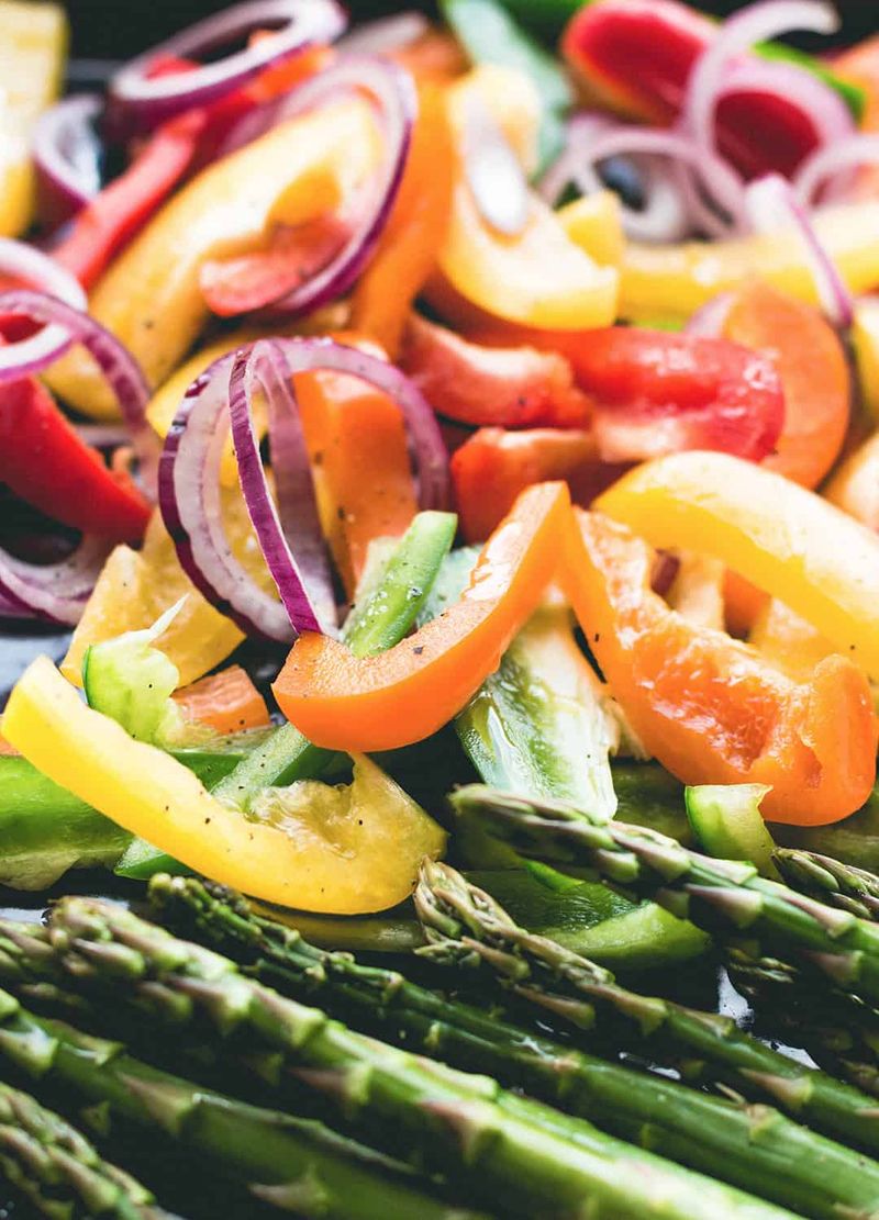 Roasted Vegetables and Hummus