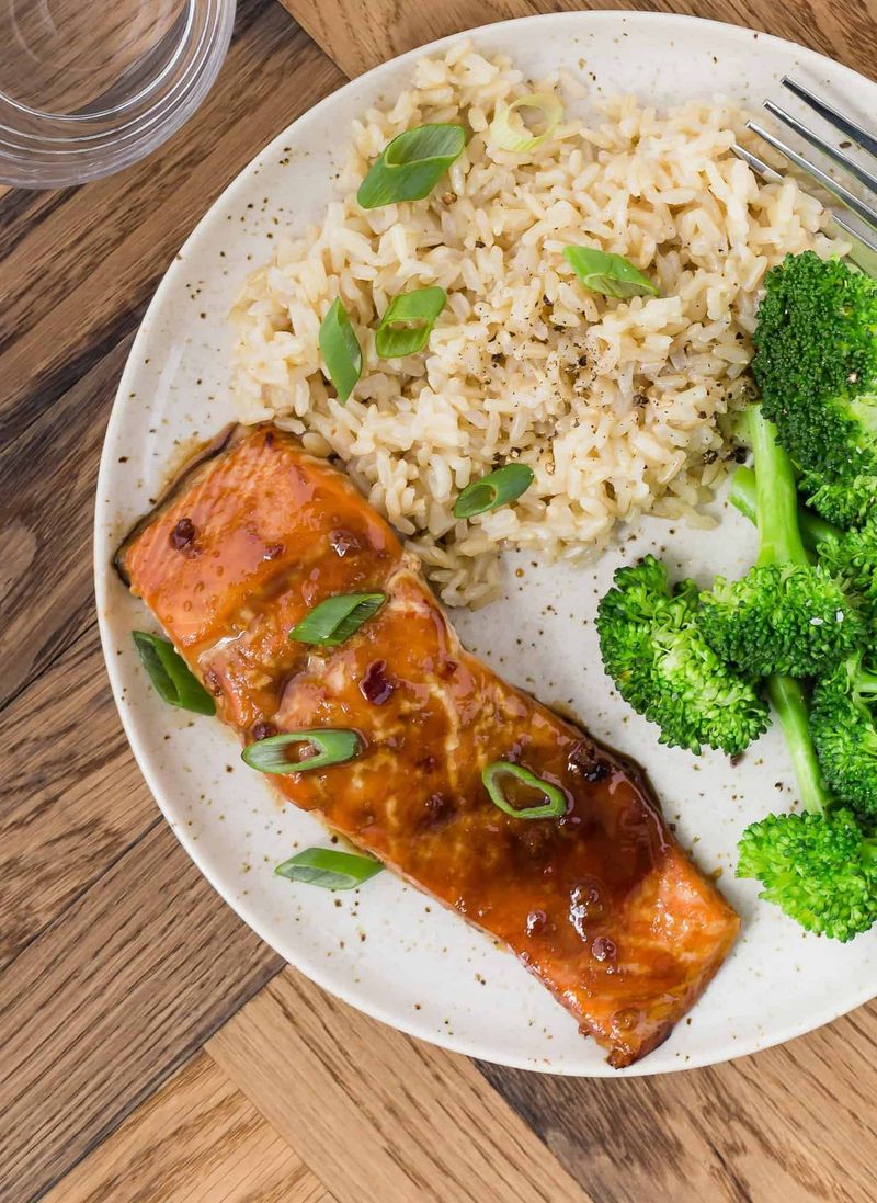 Soy Glazed Salmon in the Microwave