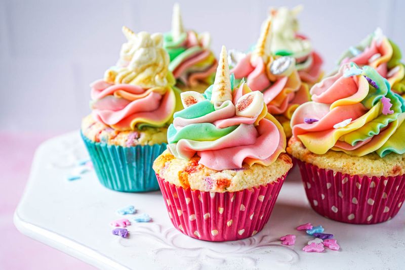 Rainbow Unicorn Cupcakes