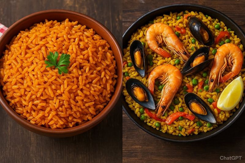 Nigerian Jollof Rice and Spanish Paella