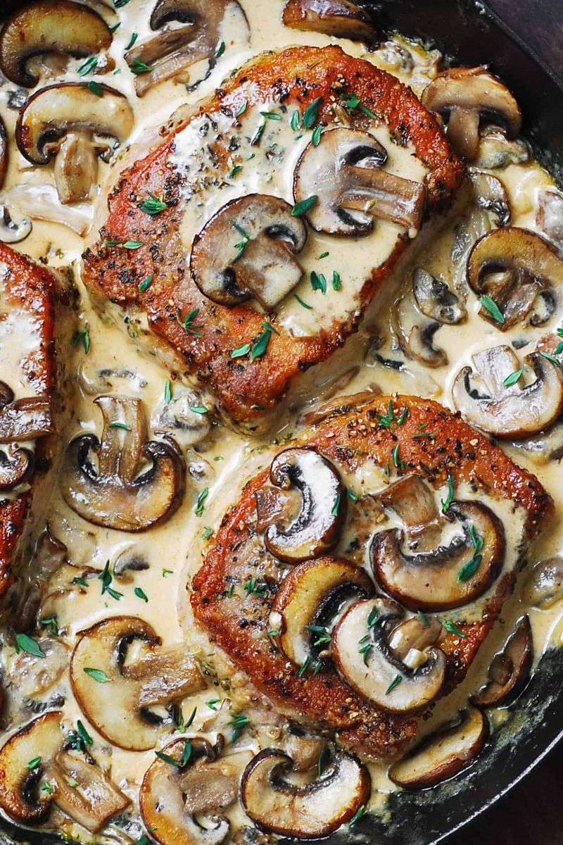 Creamy Mushroom Pork Chops