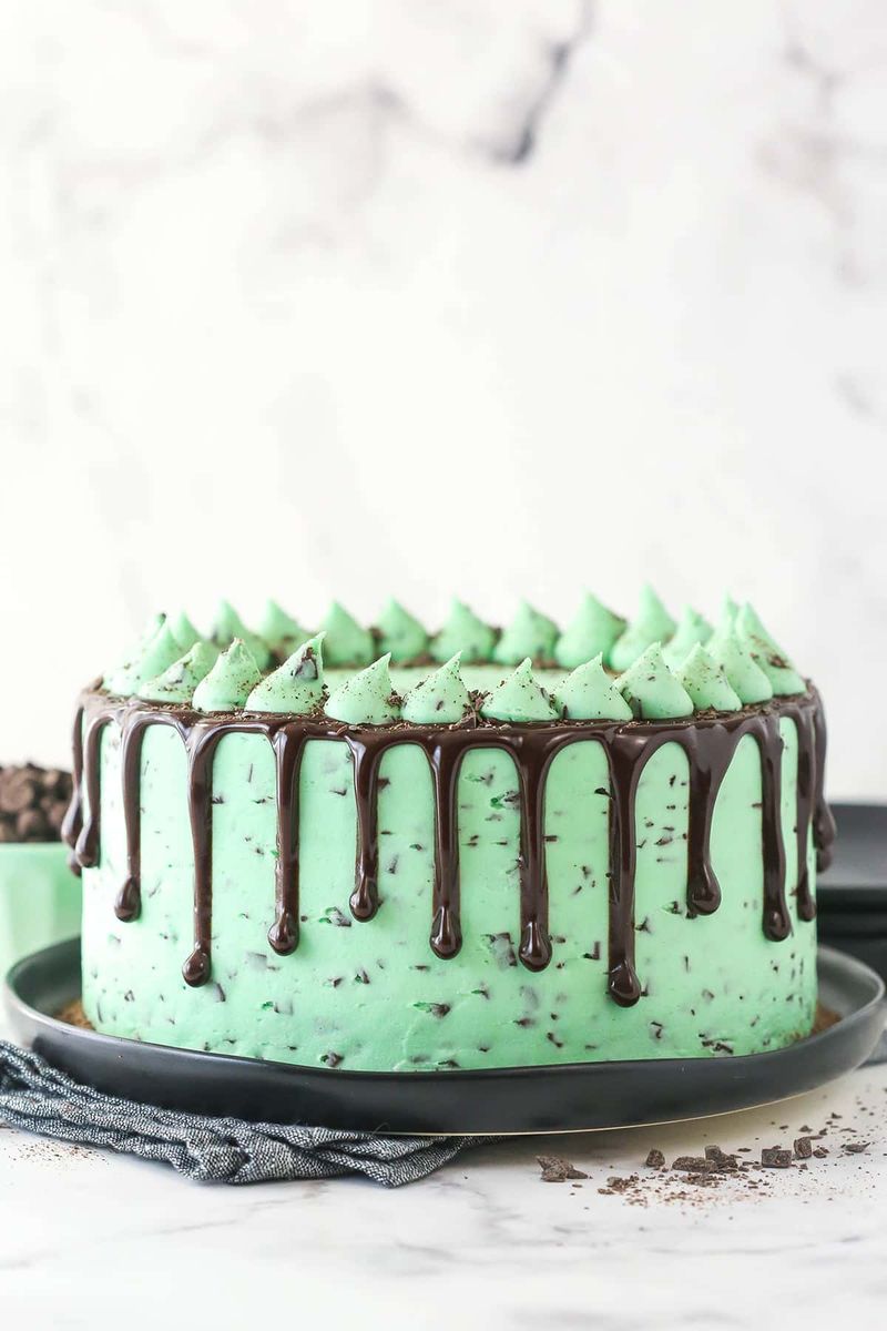 Mint Chocolate Chip Spring Cake