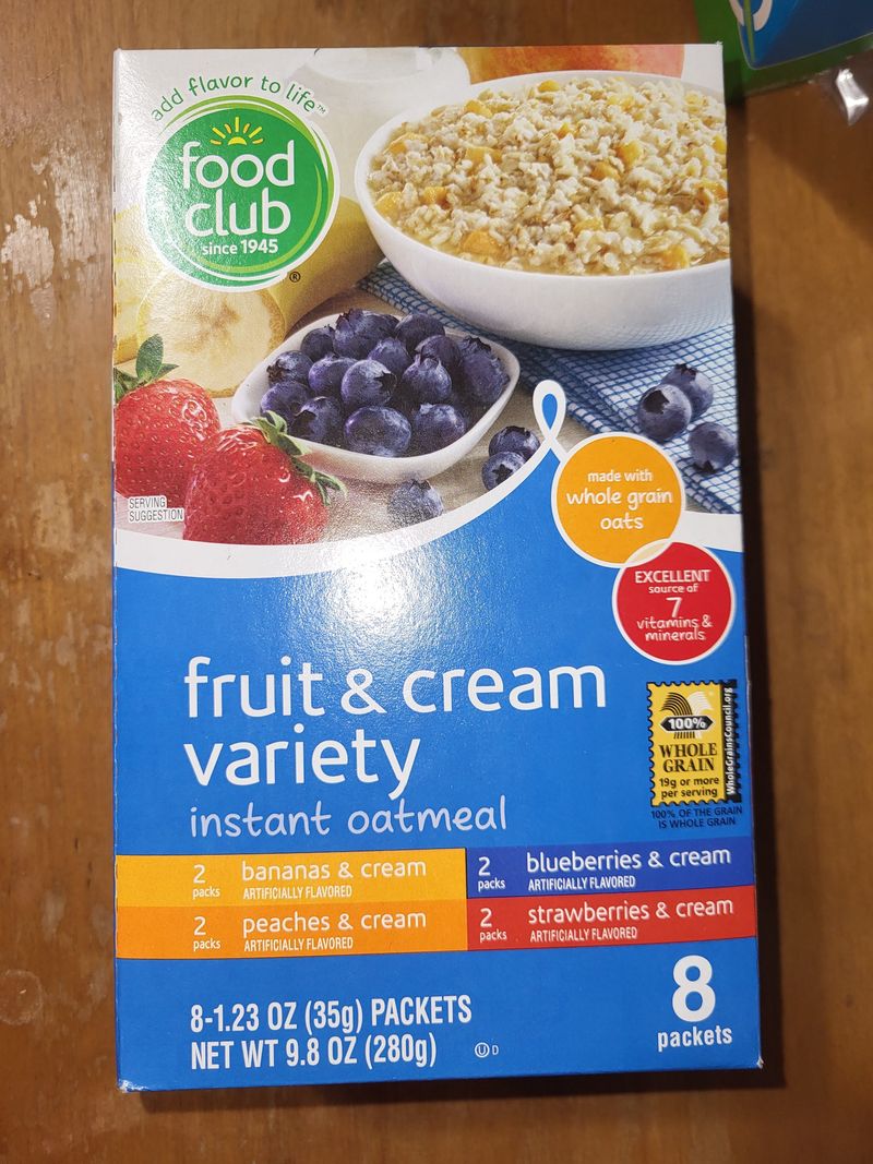 Flavored Oatmeal Packets