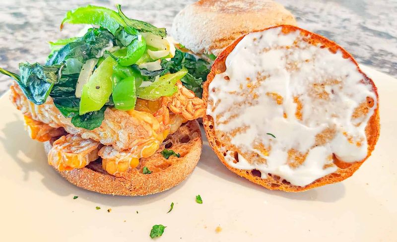 Tempeh and Avocado Toast Bites