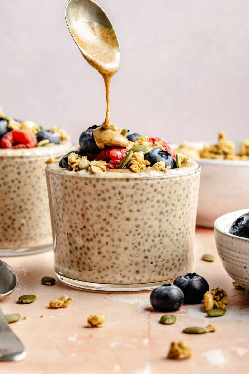 Chia Seed Pudding with Almond Butter