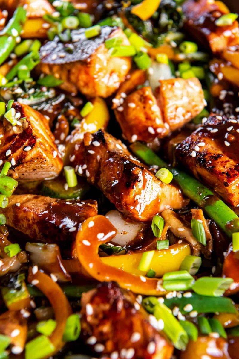 Teriyaki Salmon Stir-Fry