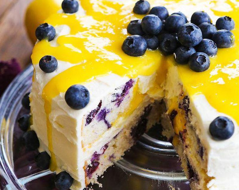 Lemon Blueberry Layer Cake