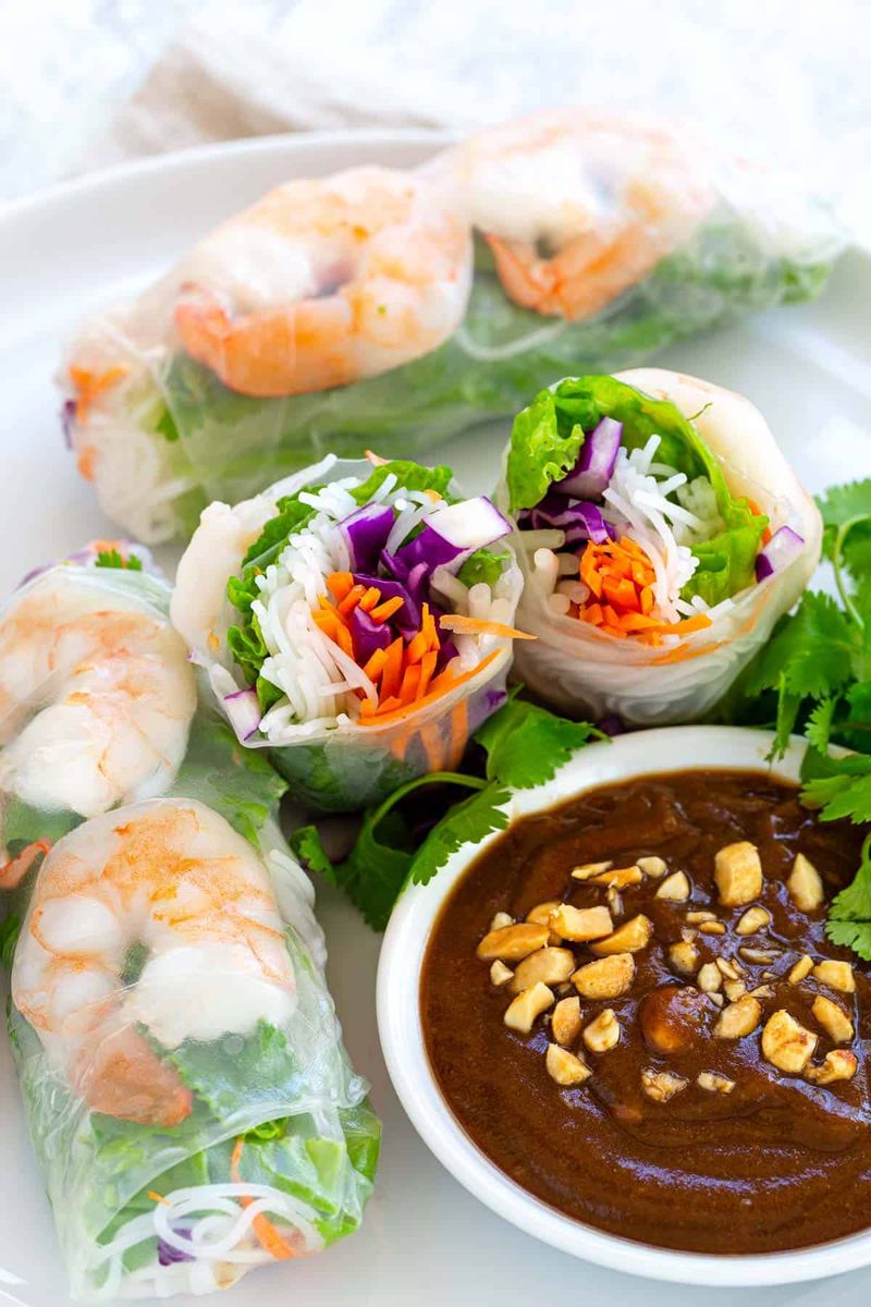 Spring Rolls with Peanut Sauce