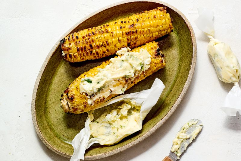 Grilled Corn with Herb Butter