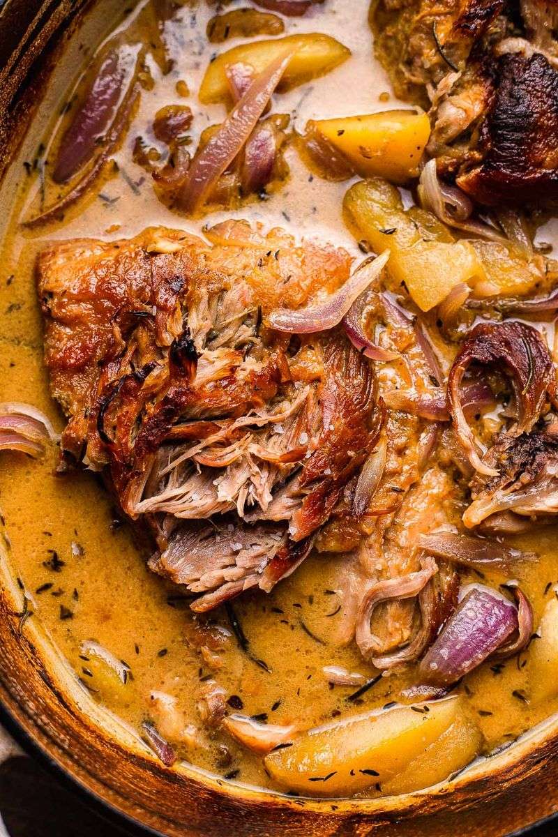 Apple Cider Braised Pork Chops
