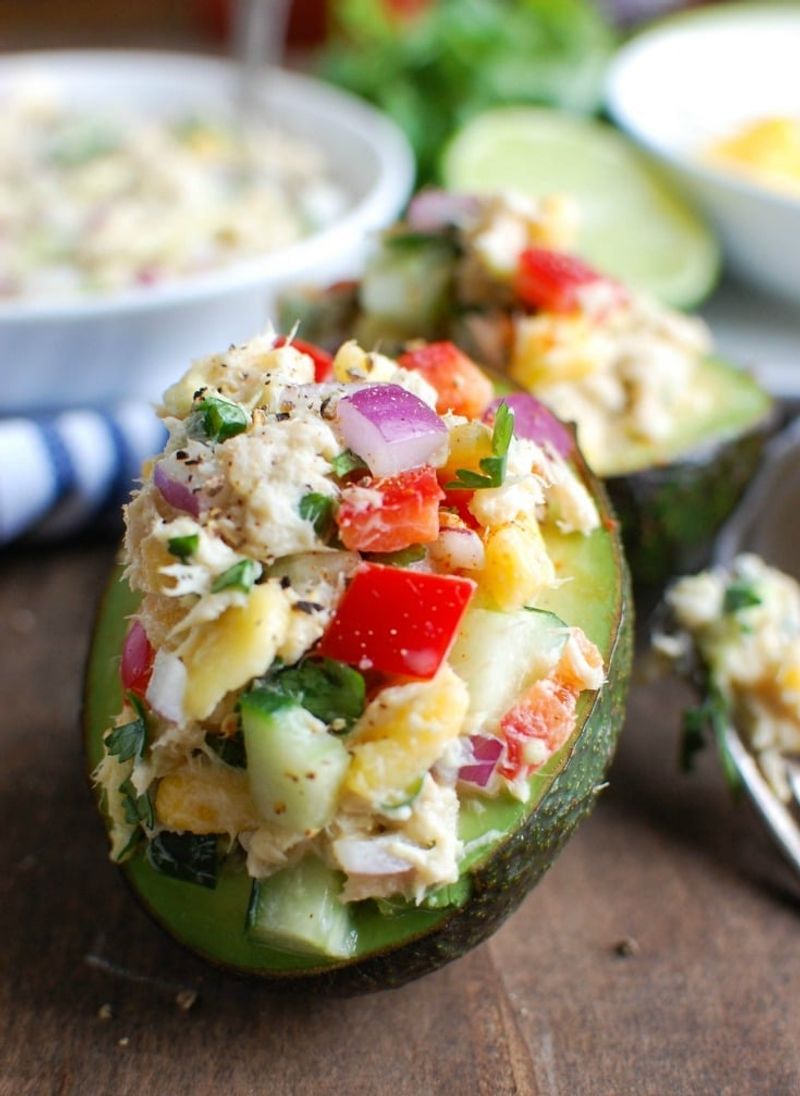 Stuffed Avocado With Mediterranean Tuna Salad
