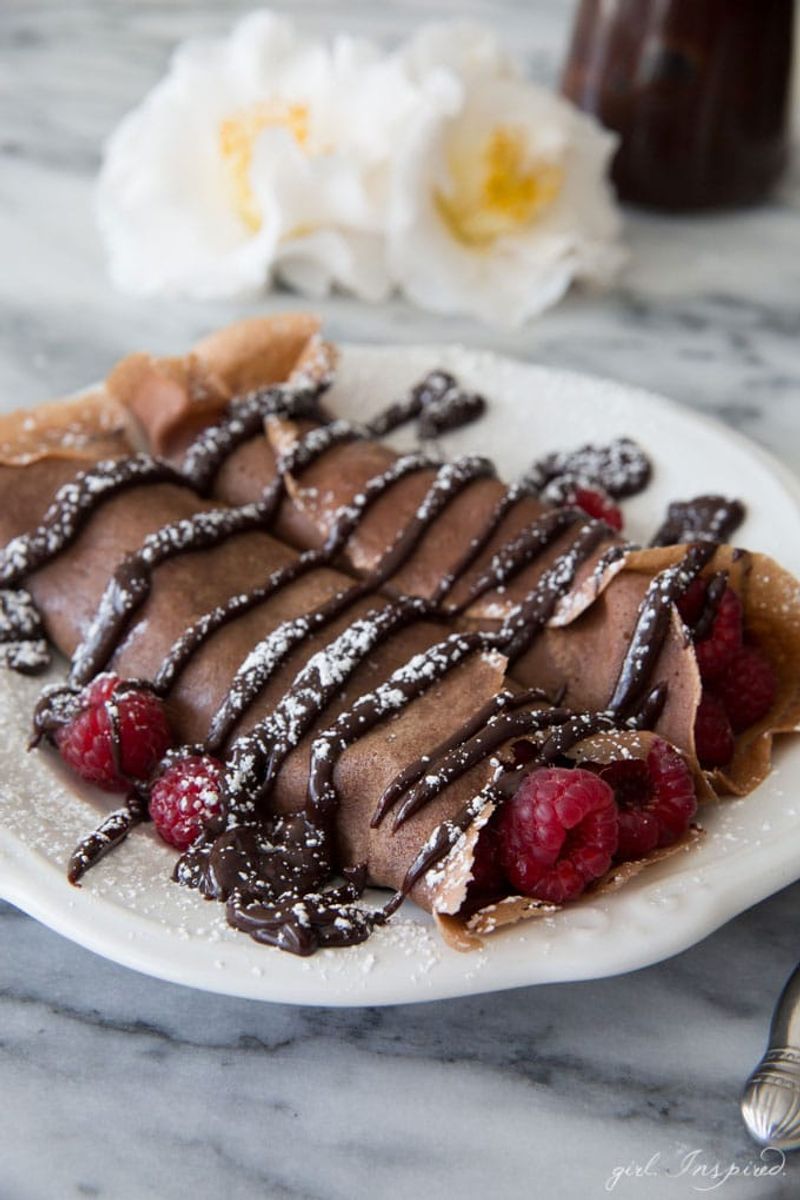 Chocolate Sauce and Raspberries