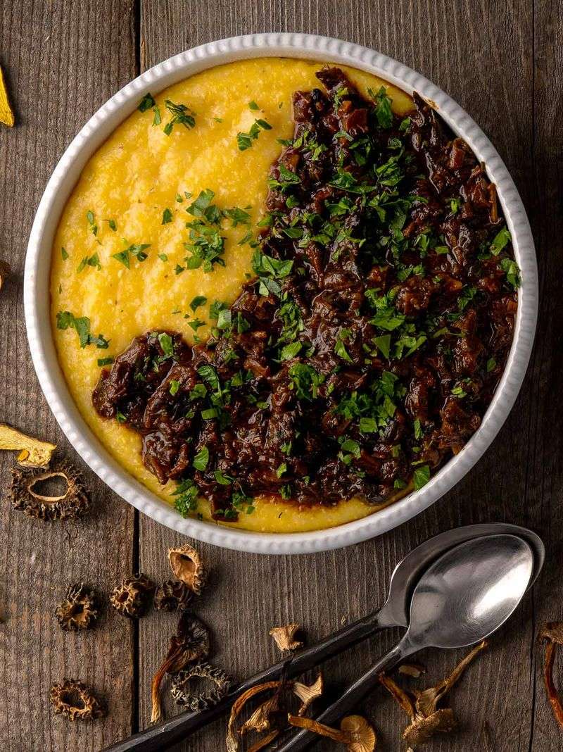 Polenta with Mushroom Ragu