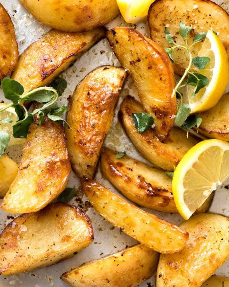 Greek Patates Lemonates (Lemon Roasted Potatoes)