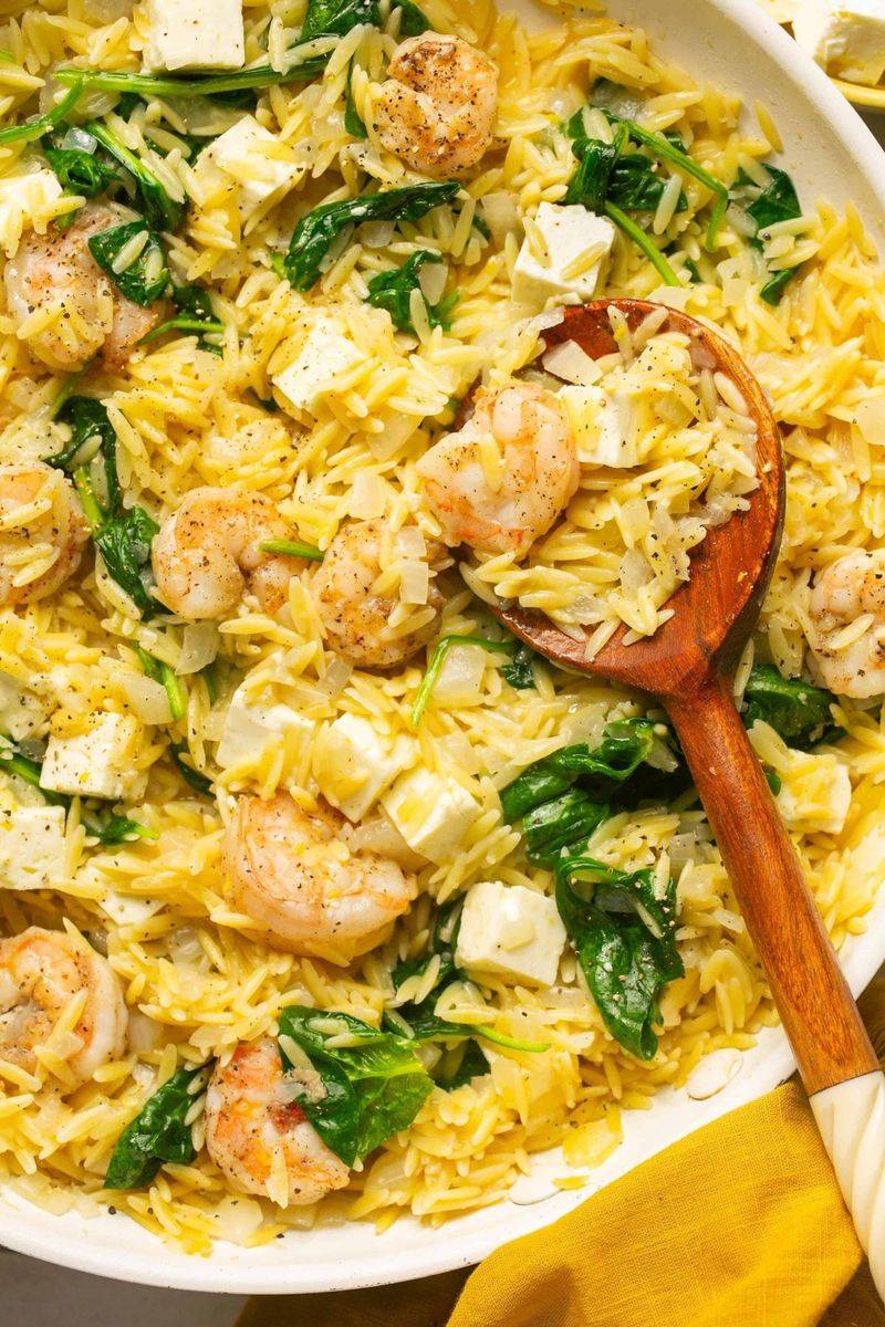 Lemon Herb Orzo with Shrimp