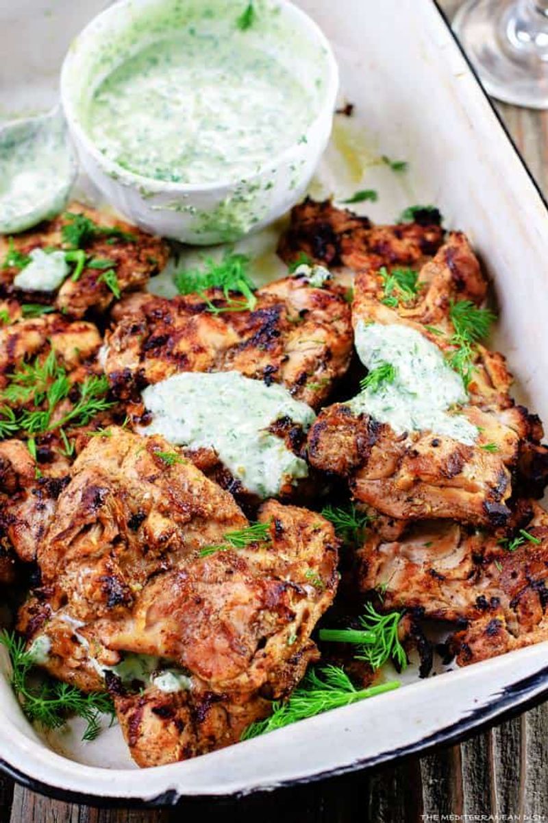 Greek Yogurt Marinated Chicken Thighs