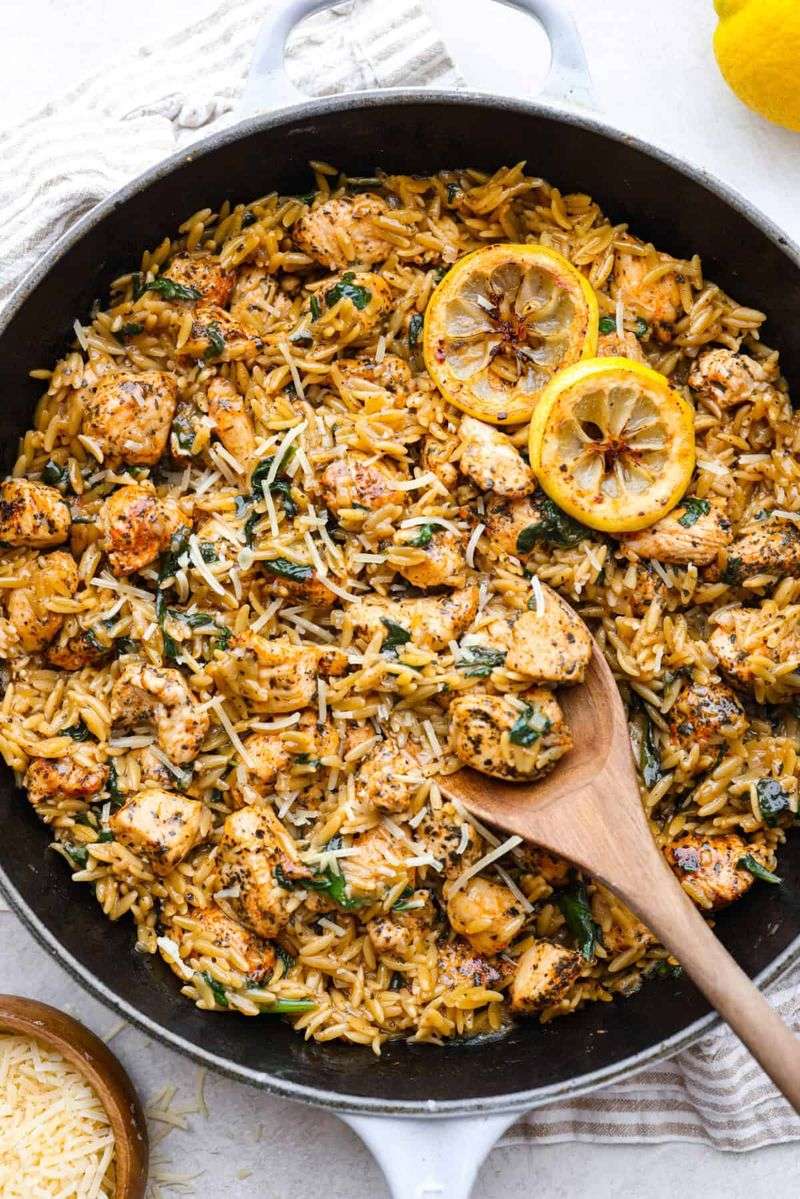One-Pot Lemon Herb Chicken and Orzo