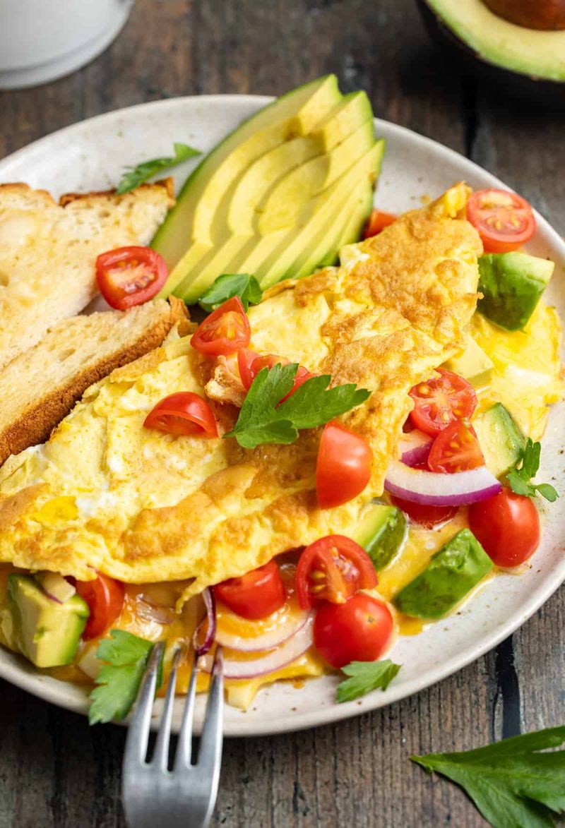 Veggie-Loaded Omelet with Whole Grain Toast